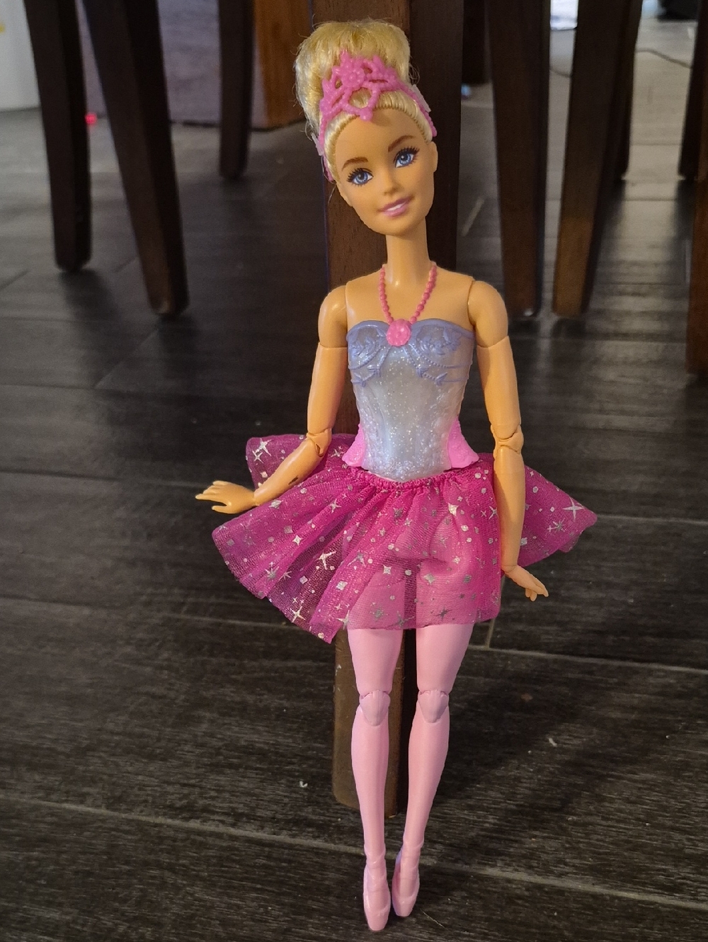 Pink Sparkle Ballerina Doll with Light Blue Bodice